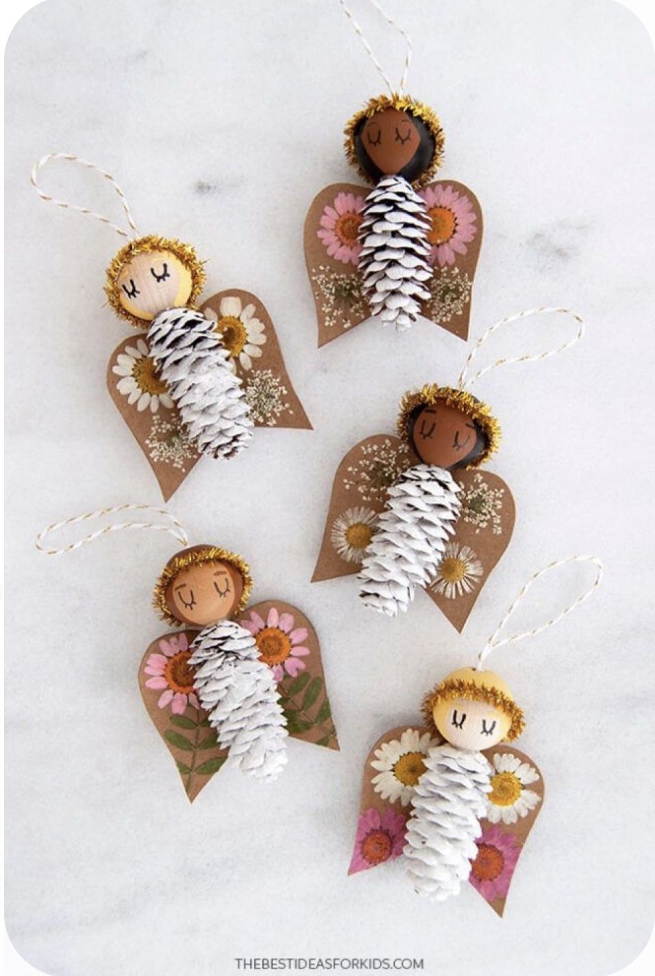 Ozdoby-Vianočný anjel zo šišky