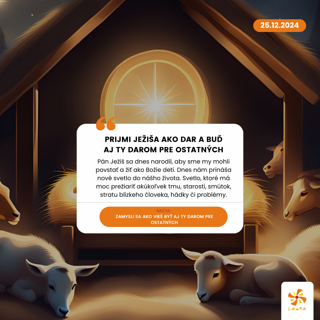 Prijmi Ježiša ako dar a buď aj Ty darom pre ostatných